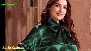 Elegant colourful popular satin amp silk fashionnew arrival fashiontvraincoat [upl. by Laurentium]