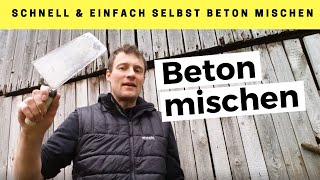 Beton mischen in 2 einfachen Schritten│Selber mischen Anleitung│Richtiges Mischungsverhältnis [upl. by Htor191]