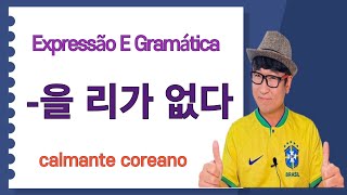 quot  을 리가 없다 quot EXPRESSÃO E GRAMÁTICA  AULA DE COREANO [upl. by Bertie]