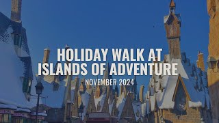 Holiday Walk at Islands of Adventure  November 2024  4K Walkthrough [upl. by Ettenuj]