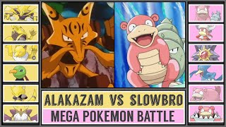 MEGA ALAKAZAM vs MEGA SLOWBRO  Mega Pokémon Battle [upl. by Ridan727]