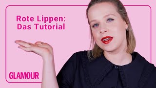 Rote Lippen Das Tutorial – so schminkst du sie  Beauty Basics Bootcamp 12  GLAMOUR Germany [upl. by Apple]