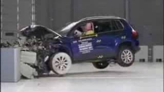 Crash Test 2009  2011 Volkswagen Tiguan Frontal Impact IIHS [upl. by Burner]