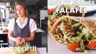 Molly Makes Fresh Herb Falafel  From the Test Kitchen  Bon Appétit [upl. by Anileme287]