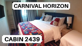 Carnival Horizon Cabin 2439 Category FJ  Family Harbor Deluxe Ocean View Stateroom [upl. by Ailati]