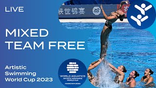 LIVE  Mixed Team Free  Artistic Swimming World Cup Markham 2023 [upl. by Darlleen237]