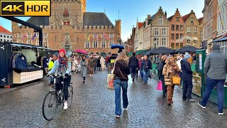 Bruges Belgium Walking Tour  The Dreamy city of Belgium 4K HDR [upl. by Noerb]