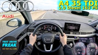 2023 Audi A4 Avant 35 TDI 163 PS TOP SPEED AUTOBAHN DRIVE POV [upl. by Aihsi]