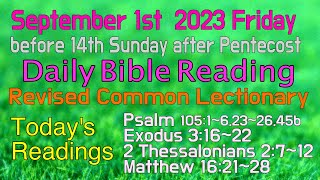 Revised Common Lectionary 2023 Sept1 Fridays Daily Bible Readings [upl. by Bodwell]