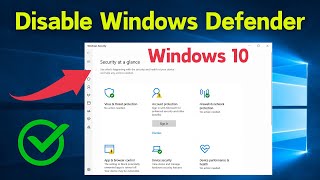 Disable Windows Defender in Windows 10  Turn Off Windows Defender in Windows 10 Quick Guide [upl. by Nelhsa]