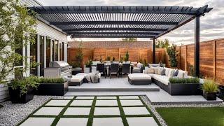 Modern Patio Designs Elegant Backyard Ideas with Luxury Pergola amp Landscaping Trends [upl. by Haisoj]