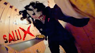 JIGSAW VS PARKOUR IN REAL LIFE SAW X [upl. by Dixil777]