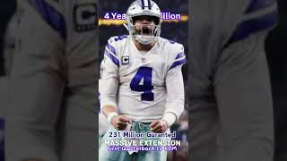 Dak Prescott is the new highest paid Quarterback in historycowboys nfl football sports trending [upl. by Giwdul]