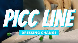 PICC Line Dressing Change  Nurse Skill Demo [upl. by Stanzel583]