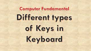 Lec  07 Keyboard Keys  Keyboard Keys and Uses  computerfundamental youtubevideo [upl. by Misa]