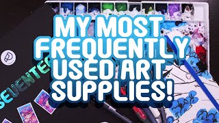 My Most Frequently Used Art Supplies  Procreate Brushes [upl. by Ecinrev55]