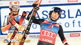 Mikaela Shiffrin edges slalom archrival Petra Vlhova for 94th career World Cup crown  NBC Sports [upl. by Zrike]