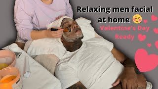 Pampering my man with a relaxing at home facial [upl. by Assirem115]