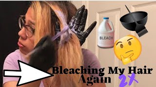 Bleaching My Hair For The 2nd Time [upl. by Ennove414]