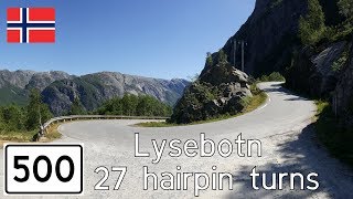 Norway 27 hairpins to Lysebotn [upl. by Engracia]