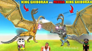 SHINCHAN KING GHIDORAH vs AMAAN MECHA KING GHIDORAH vs CHOP TEAM in Animal Revolt Battle Simulator [upl. by Nolat]