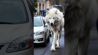 Largest Wolf ever caught on tape  Reaction  Real or not wolf whitewolf animals [upl. by Mathilda]