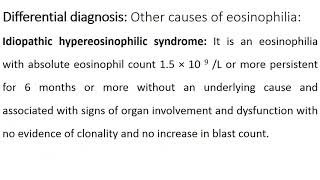 Myeloid lymphoid neoplasms with eosinophilia and gene earrangement [upl. by Browne]