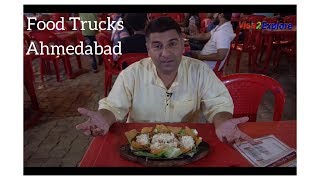 Ahmedabad night food market  Street food  Food Truck park [upl. by Jayme]