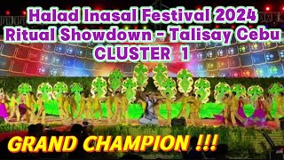 HALAD INASAL FESTIVAL 2024 CLUSTER 1 CHAMPION WINNER RITUAL SHOWDOWN Talisay City Cebu  Dance Video [upl. by Onibag]