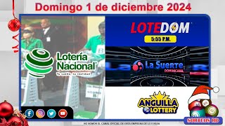 Lotería Nacional LOTEDOM La Suerte Dominicana y Anguilla Lottery 📺│Domingo1 de diciembre 2024 [upl. by Anafetse]