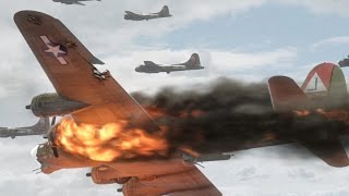 HELL Over Germany Colour RARE Footage of B17s VS Luftwaffe [upl. by Neevan]