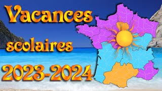 Calendrier des vacances scolaires 2023 2024 vf calendrier officiel [upl. by Anerom620]