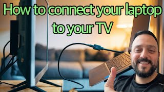 How to connect your laptop to your TV🥳كيف أشبك اللابتوب على التلفزيون [upl. by Dempsey]