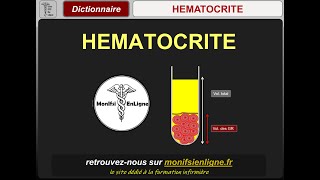 HEMATOCRITE  élément du bilan sanguin pour IFSI  Définition et explication [upl. by Norman]