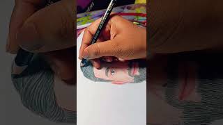 Realistic portrait ♥️  part4youtubeshorts art artisit drawportrait commissionart [upl. by Ellehcor]