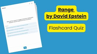 Range by David Epstein  Flashcards [upl. by Stock958]