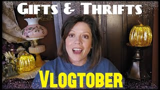 Vlogtober Thrift Store Haul For My Booths Happy Mail Show And Tell Halloween Advent Calendar [upl. by Liatris205]