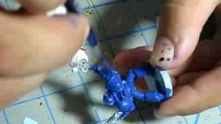 How to paint Space Marine Ultramarines 1 Base Coat [upl. by Rashida278]