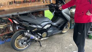 Yamaha T max 530 Termignoni exhaust sound [upl. by Mohammad269]