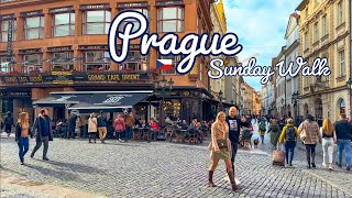 Prague Czechia 🇨🇿  Sunday Walk ☀️  4KHDR Walking Tour ▶114min [upl. by Hareehahs]