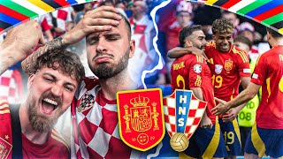 ALLE im SCHOCK KROATIEN wird rasiert 😱 SPANIEN Vs KROATIEN Stadionvlog 🇪🇸🇭🇷💀 [upl. by Finn]