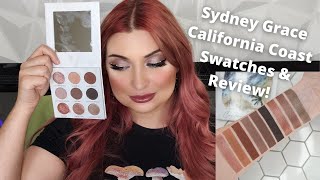 NEW Sydney Grace California Coast Palette Review  Look  Swatches [upl. by Asilim]