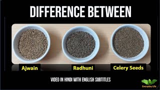 Difference between Ajwain Radhuni and Celery Seeds  अजवाइन रधुनि और सेलरी सीड्स  38 [upl. by Enyalaj]