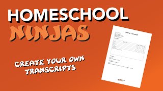 Homeschool Transcript [upl. by Erickson]