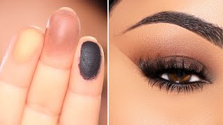 3 Fingers Classic Brown Smokey Eyes Makeup [upl. by Nations]