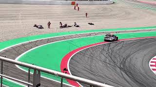 MotoGP Catalunya 2023  Crash Start  Bagnaia Highsider [upl. by Reinold]