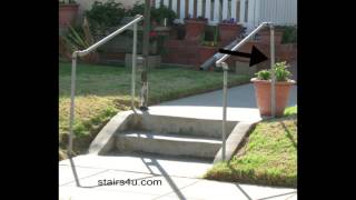 The Cheapest Exterior Stair Handrail  MoneySaving Ideas [upl. by Dinin]