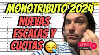 🔴 Monotributo 2024 💰 Nuevas escalas y cuotas 🤔 TODO MÁS CARO 😢 [upl. by Ettenahc]