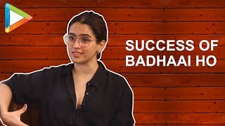 Sanya Malhotra“No COMPETITION with Aamir Khan Sir Bilkul bhi nahi”  Badhaai Ho [upl. by Osbourne495]