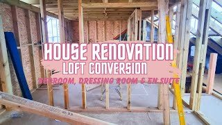 House Renovation  Hip to Gable Loft Conversion UK walkthrough progress amp plans [upl. by Linden]